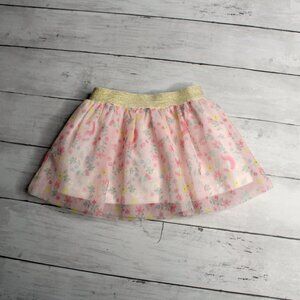Carter's Baby Girl's Tutu Skirt Size 12 Months Pink Floral Unicorn